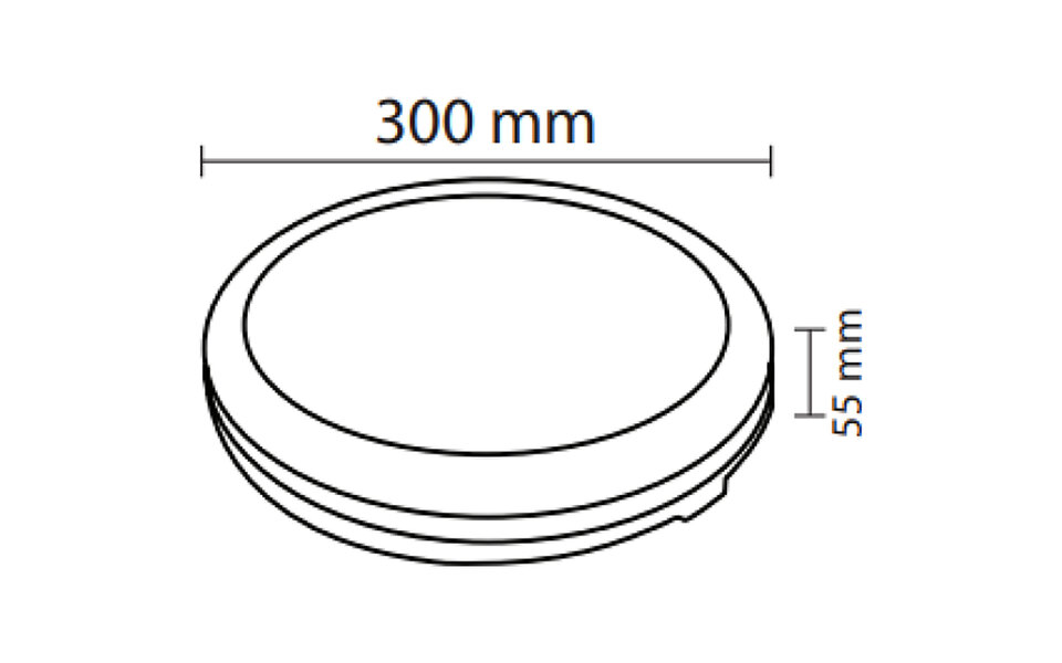 HLW LED LED Plafondlamp - Kozolux Scarly - 30W 2700lm - Natuurlijk Wit 4200K - IP65 - Rond - Zwart