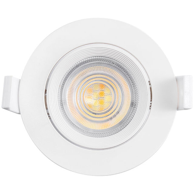 HLW LED LED Inbouwspot - Brinton - 7W 630lm 38D - Dimbaar - 865 Helder/Koud Wit 6500K - Rond - Wit HLW LED LED Inbouwspot - Brinton - 7W 630lm 38D - Dimbaar - 865 Helder/Koud Wit 6500K - Rond - Wit