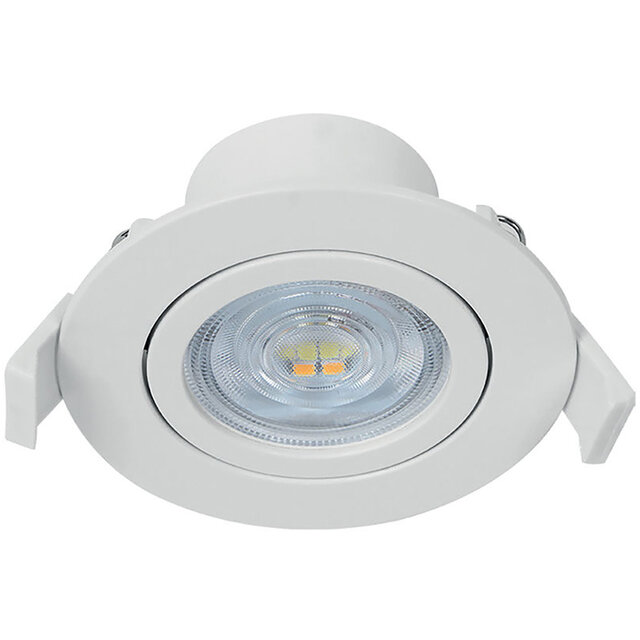 HLW LED LED Inbouwspot - Brinton - 7W 630lm 38D - Dimbaar - 865 Helder/Koud Wit 6500K - Rond - Wit HLW LED LED Inbouwspot - Brinton - 7W 630lm 38D - Dimbaar - 865 Helder/Koud Wit 6500K - Rond - Wit