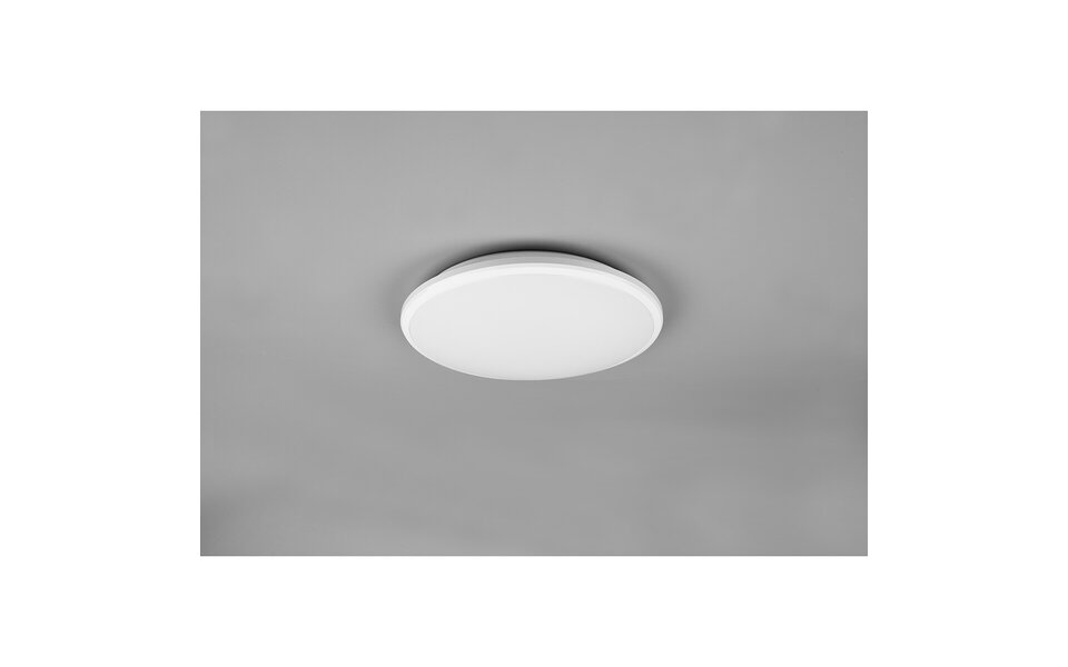 HLW LED LED Ceiling Lamp - Ceiling Lighting - Trion Lombis - 20.5W - Natural White 4000K - Dimmable - Round - Matte White - Plastic