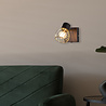 Zwarte en gouden LED wandspot met E14 fitting en 10 watt vermogen voor sfeerverlichting