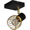 HLW LED LED Wall Spotlight - Wall Lighting - Trion Ordan - E14 Fitting - Black/Gold