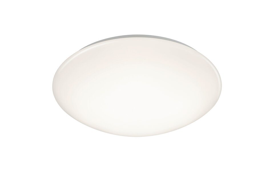 HLW LED LED Ceiling Lamp - Bathroom Lamp - Trion Puta - Surface Mounted Round 15W - Splashproof IP44 - Warm White 3000K - Matte White Plastic