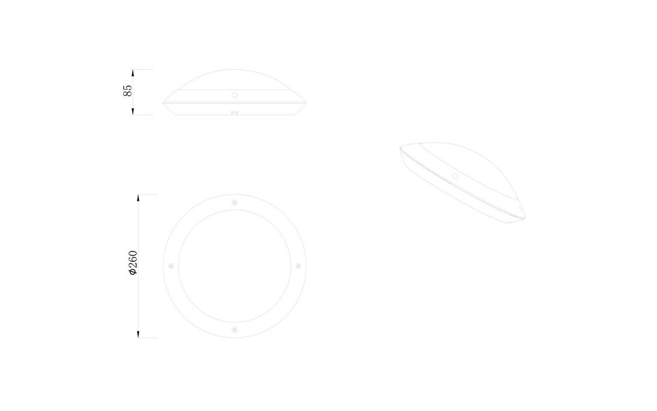HLW LED LED Plafondlamp - Badkamerlamp - Trion Camiro - Opbouw Rond - Waterdicht IP54 - E27 Fitting - Mat Antraciet - Kunststof