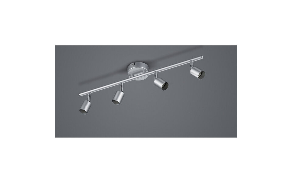 HLW LED LED Ceiling Spotlight - Trion Pamo - GU10 Fitting - 4-light - Rectangular - Matte Titanium - Aluminum HLW LED LED Ceiling Spotlight - Trion Pamo - GU10 Fitting - 4-light - Rectangular - Matte Titanium - Aluminum