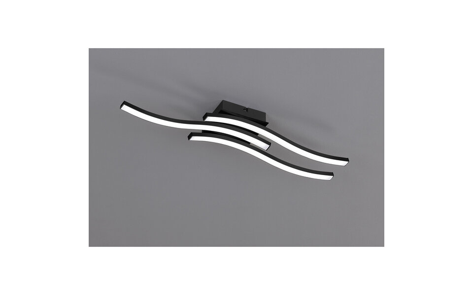 HLW LED LED Plafondlamp - Plafondverlichting - Trion Ritonu - 15W - Warm Wit 3000K - Rechthoek - Mat Zwart - Aluminium HLW LED LED Plafondlamp - Plafondverlichting - Trion Ritonu - 15W - Warm Wit 3000K - Rechthoek - Mat Zwart - Aluminium