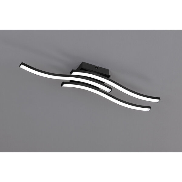 HLW LED LED Plafondlamp - Plafondverlichting - Trion Ritonu - 15W - Warm Wit 3000K - Rechthoek - Mat Zwart - Aluminium HLW LED LED Plafondlamp - Plafondverlichting - Trion Ritonu - 15W - Warm Wit 3000K - Rechthoek - Mat Zwart - Aluminium