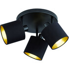 HLW LED LED Ceiling Spotlight - Ceiling Lighting - Trion Torry - E14 Fitting - 3-light - Round - Matte Black - Aluminum