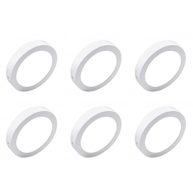 HLW LED Downlight Opbouw 6-pack 12W 840lm 6000K Binnenverlichting