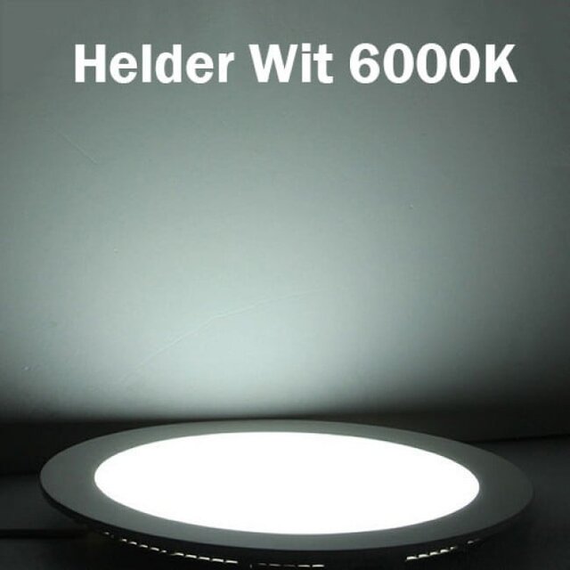 HLW LED LED Downlight 6 Pack - Surface Mounted - 12W - Bright/Cool White 6000K - Round - Matte White - Aluminum - Ø170mm