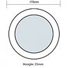 HLW LED LED Downlight 6 Pack - Surface Mounted - 12W - Bright/Cool White 6000K - Round - Matte White - Aluminum - Ø170mm