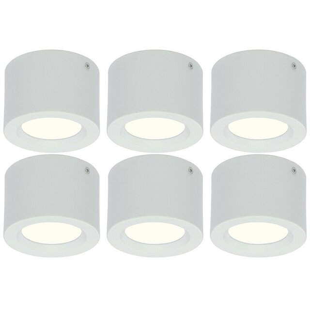 LED Opbouw Downlight 6-pack Ø105mm 5W 4200K Binnenverlichting