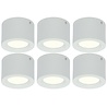 LED Opbouw Downlight 6-pack Ø105mm 5W 4200K Binnenverlichting