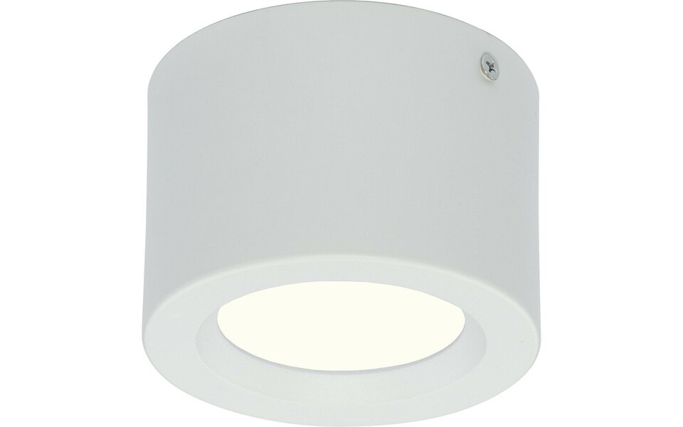 HLW LED LED Downlight 6 Pack - Surface Mounted Round High 5W - Natural White 4200K - Matte White Aluminum - Ø105mm