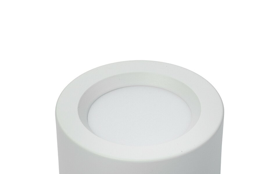 HLW LED LED Downlight 6 Pack - Surface Mounted Round High 5W - Natural White 4200K - Matte White Aluminum - Ø105mm