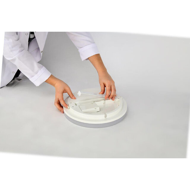 ronde mat witte LED plafondlamp 30W met 2550 lumen en koel wit licht 6400K, geschikt voor badkamer