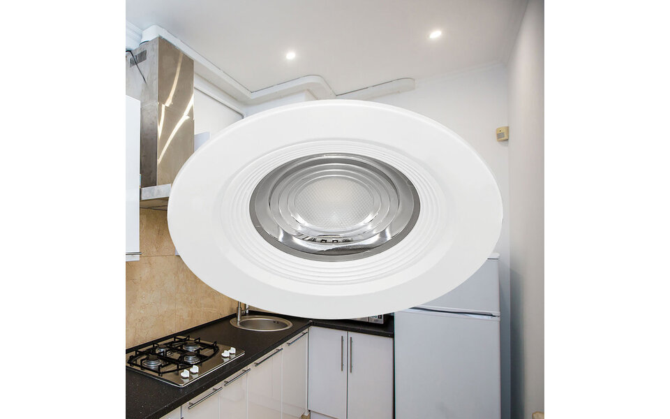 HLW LED LED Inbouwspot - Brinton - 7W 630lm 38D - IP54 Waterdicht - 830 Warm Wit 3000K - Rond - Wit HLW LED LED Inbouwspot - Brinton - 7W 630lm 38D - IP54 Waterdicht - 830 Warm Wit 3000K - Rond - Wit