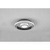 HLW LED LED Ceiling Light - Bathroom Light - Trion Asmaya - Surface Mounted Round 28W - Splashproof IP44 - Dimmable - Warm White 3000K - Matte Chrome - Aluminum