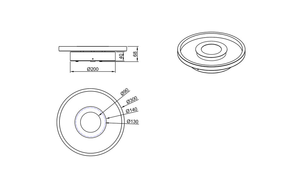 HLW LED LED Plafondlamp - Badkamerlamp - Trion Asmaya - Opbouw Rond 28W - Spatwaterdicht IP44 - Dimbaar - Warm Wit 3000K - Mat Chroom - Aluminium HLW LED LED Plafondlamp - Badkamerlamp - Trion Asmaya - Opbouw Rond 28W - Spatwaterdicht IP44 - Dimbaar - Warm Wit 3000K - Mat Chroom - Aluminium