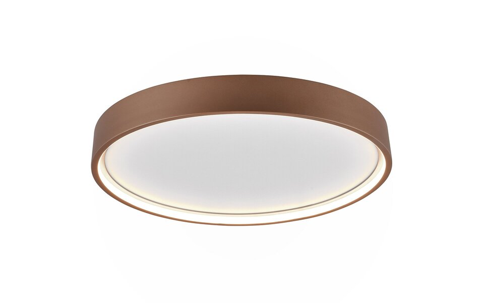 HLW LED LED Ceiling Lamp - Ceiling Lighting - Trion Dile - 29W - Adjustable Light Color - Round - Coffee - Metal