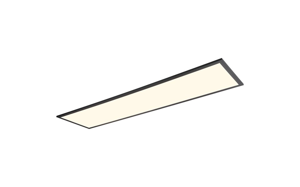 HLW LED LED Ceiling Lamp - Ceiling Lighting - Trion Atex - 31W - RGBW - Dimmable - Adjustable Color - Remote Control - Night Light - Matte Black - Metal
