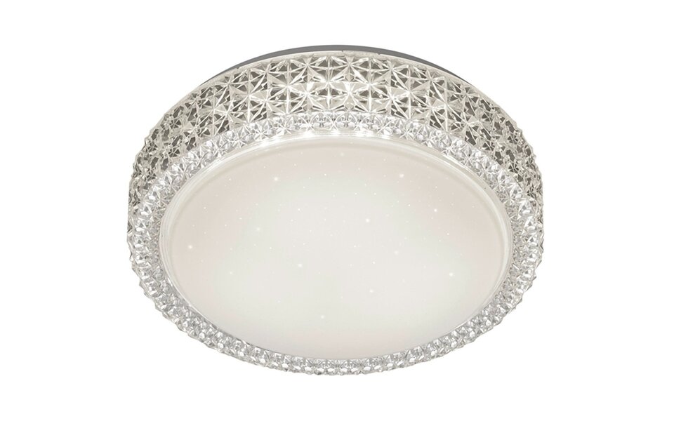 HLW LED LED Ceiling Light - Trion Pegyon - 12W - Warm White 3000K - Star Light - Star Light - Round - Matte White - Acrylic HLW LED LED Ceiling Light - Trion Pegyon - 12W - Warm White 3000K - Star Light - Star Light - Round - Matte White - Acrylic