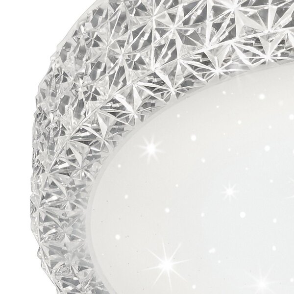 HLW LED LED Plafondlamp - Trion Pegyon - 12W - Warm Wit 3000K - Sterlicht - Sterlicht - Rond - Mat Wit - Acryl HLW LED LED Plafondlamp - Trion Pegyon - 12W - Warm Wit 3000K - Sterlicht - Sterlicht - Rond - Mat Wit - Acryl