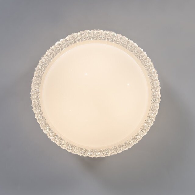 HLW LED LED Ceiling Light - Trion Pegyon - 12W - Warm White 3000K - Star Light - Star Light - Round - Matte White - Acrylic HLW LED LED Ceiling Light - Trion Pegyon - 12W - Warm White 3000K - Star Light - Star Light - Round - Matte White - Acrylic