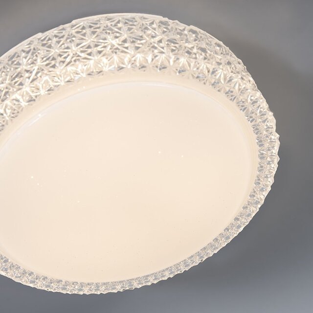 HLW LED LED Plafondlamp - Trion Pegyon - 12W - Warm Wit 3000K - Sterlicht - Sterlicht - Rond - Mat Wit - Acryl