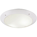 LED Ceiling Light - Bathroom Light - Trion Camiro - Surface Mounted Round - Waterproof IP54 - E27 Fitting - 2 Lights - Matte White - Plastic
