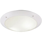 HLW LED LED Plafondlamp - Badkamerlamp - Trion Camiro - Opbouw Rond - Waterdicht IP54 - E27 Fitting - 2-lichts - Mat Wit - Kunststof