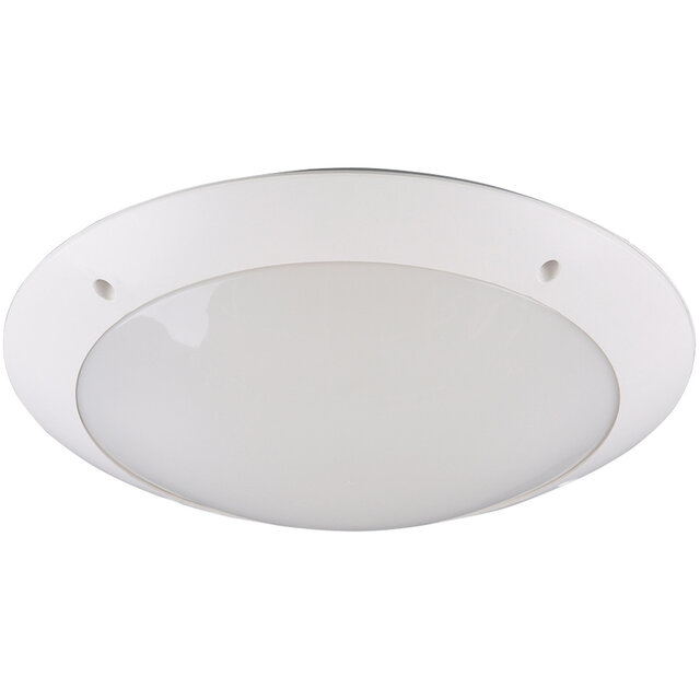 Ronde witte LED plafondlamp voor badkamer met E27 fitting en 12W vermogen, IP54 waterdicht