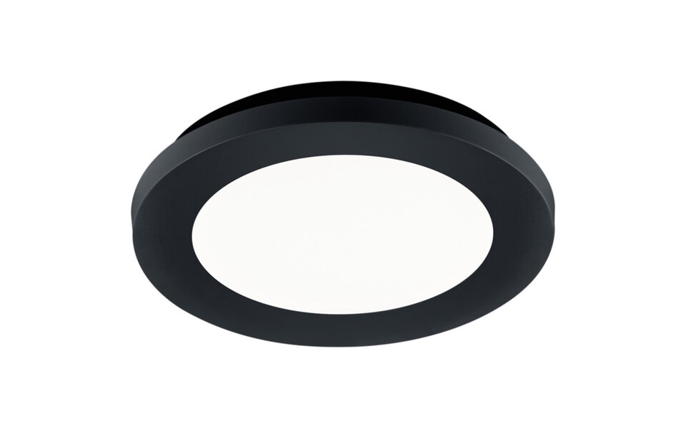HLW LED LED Ceiling Light - Bathroom Light - Trion Camy - Surface Mounted Round 9W - Splashproof IP44 - Dimmable - Warm White 3000K - Matte Black HLW LED LED Ceiling Light - Bathroom Light - Trion Camy - Surface Mounted Round 9W - Splashproof IP44 - Dimmable - Warm White 3000K - Matte Black