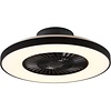 Trion Halma LED ceiling lamp with fan – matte black Trion Halma LED ceiling lamp with fan – matte black