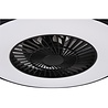 HLW LED LED Plafondlamp met Ventilator - Plafondventilator - Trion Halma - 40W - Aanpasbare Kleur - Afstandsbediening - Dimbaar - Rond - Mat Zwart - Kunststof
