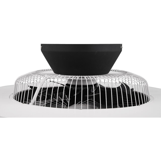 HLW LED LED Ceiling Light with Fan - Ceiling Fan - Trion Halma - 40W - Adjustable Color - Remote Control - Dimmable - Round - Matte Black - Plastic