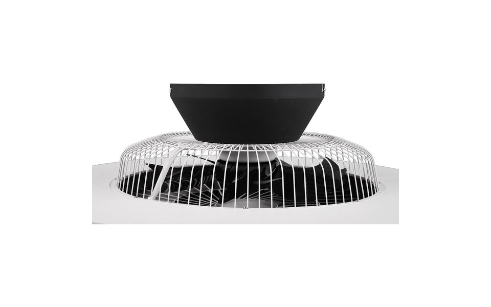 HLW LED LED Ceiling Light with Fan - Ceiling Fan - Trion Halma - 40W - Adjustable Color - Remote Control - Dimmable - Round - Matte Black - Plastic