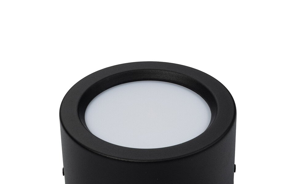 HLW LED LED Downlight - Opbouw Rond Hoog 10W - Natuurlijk Wit 4200K - Mat Zwart Aluminium - Ø140mm