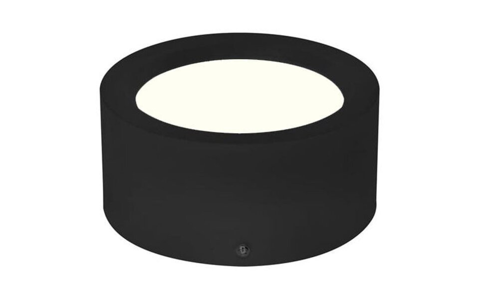 HLW LED LED Downlight - Opbouw Rond Hoog 10W - Natuurlijk Wit 4200K - Mat Zwart Aluminium - Ø140mm