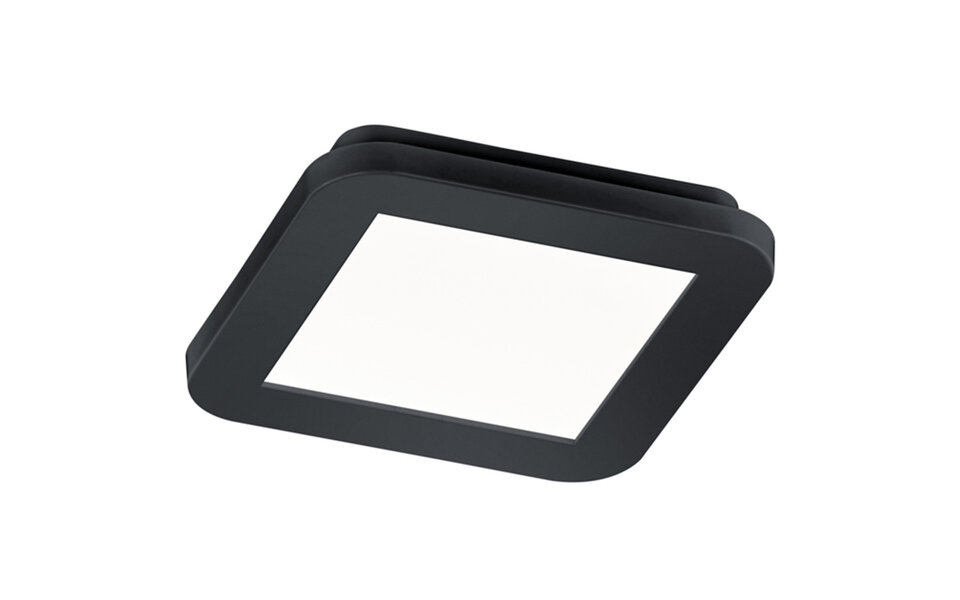 HLW LED LED Plafondlamp - Badkamerlamp - Trion Camy - Opbouw Vierkant 9W - Spatwaterdicht IP44 - Dimbaar - Warm Wit 3000K - Mat Zwart HLW LED LED Plafondlamp - Badkamerlamp - Trion Camy - Opbouw Vierkant 9W - Spatwaterdicht IP44 - Dimbaar - Warm Wit 3000K - Mat Zwart