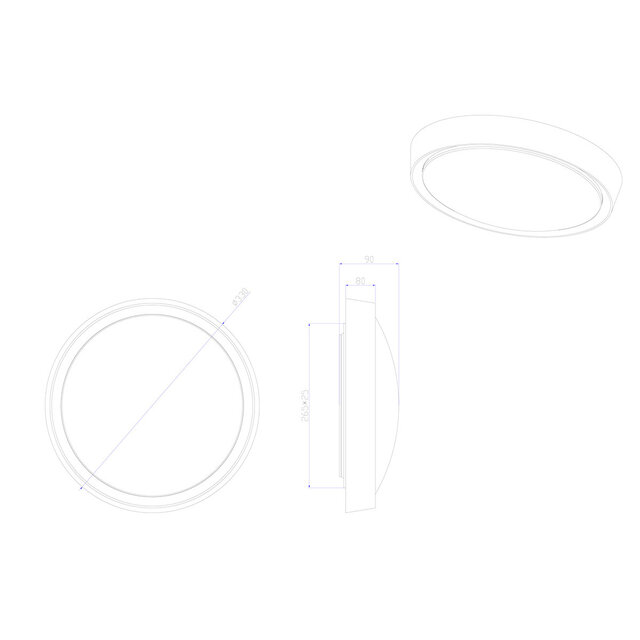 HLW LED LED Ceiling Light - Bathroom Light - Trion Clirno - 18W - Warm White 3000K - Splashproof IP44 - Surface Mounted Round - Matte White - Plastic HLW LED LED Ceiling Light - Bathroom Light - Trion Clirno - 18W - Warm White 3000K - Splashproof IP44 - Surface Mounted Round - Matte White - Plastic