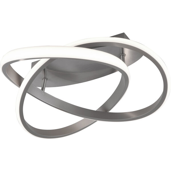 HLW LED LED Plafondlamp - Plafondverlichting - Trion Corcy - 18W - Warm Wit 3000K - Dimbaar - Rond - Mat Nikkel - Aluminium HLW LED LED Plafondlamp - Plafondverlichting - Trion Corcy - 18W - Warm Wit 3000K - Dimbaar - Rond - Mat Nikkel - Aluminium