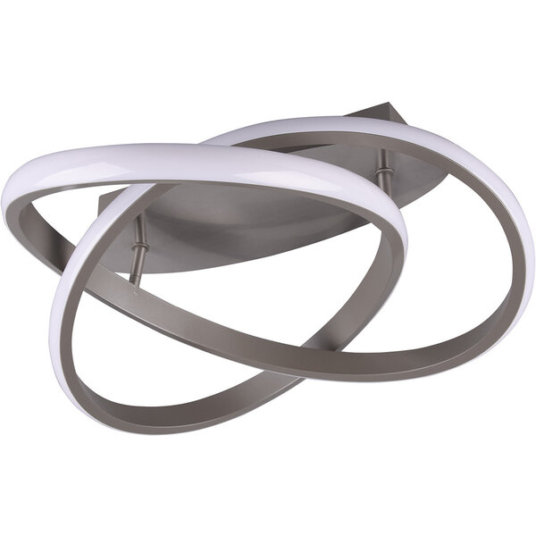 HLW LED LED Plafondlamp - Plafondverlichting - Trion Corcy - 18W - Warm Wit 3000K - Dimbaar - Rond - Mat Nikkel - Aluminium HLW LED LED Plafondlamp - Plafondverlichting - Trion Corcy - 18W - Warm Wit 3000K - Dimbaar - Rond - Mat Nikkel - Aluminium