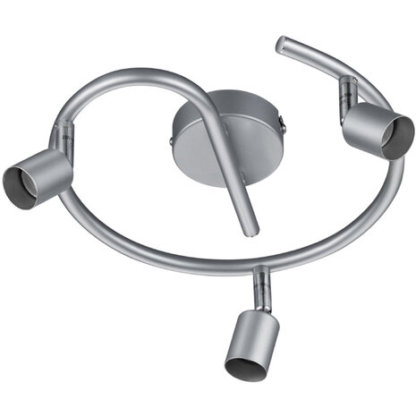 LED Plafondspot - Trion Pamo - GU10 Fitting - 3-lichts - Rond - Mat Titaan - Aluminium LED Plafondspot - Trion Pamo - GU10 Fitting - 3-lichts - Rond - Mat Titaan - Aluminium