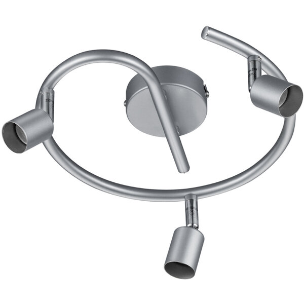 HLW LED LED Plafondspot - Trion Pamo - GU10 Fitting - 3-lichts - Rond - Mat Titaan - Aluminium HLW LED LED Plafondspot - Trion Pamo - GU10 Fitting - 3-lichts - Rond - Mat Titaan - Aluminium