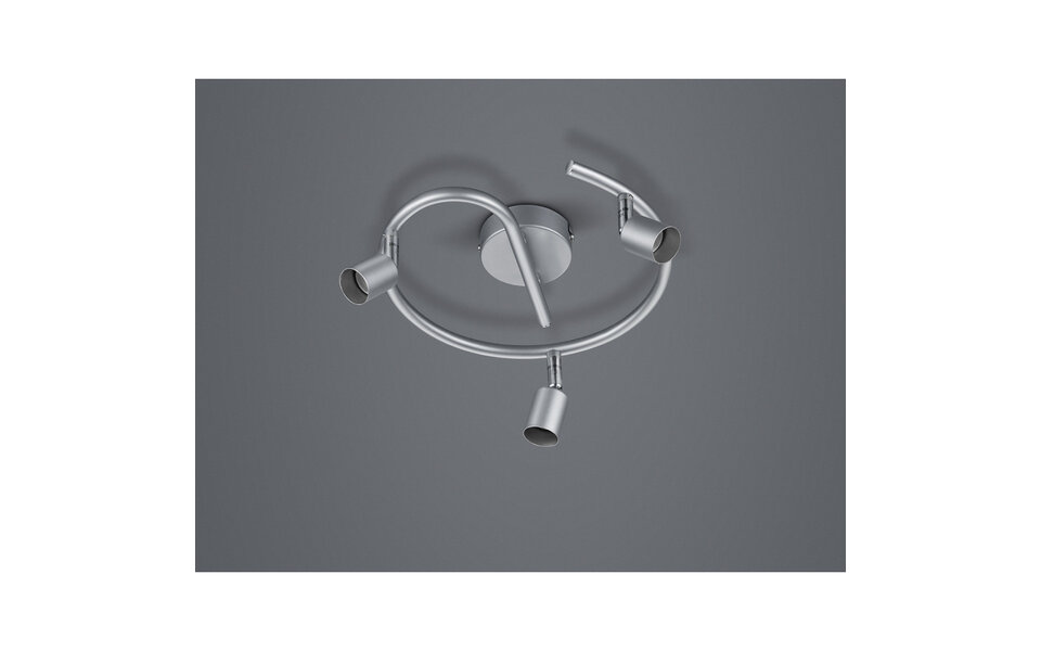 HLW LED LED Ceiling Spotlight - Trion Pamo - GU10 Fitting - 3-light - Round - Matte Titanium - Aluminum HLW LED LED Ceiling Spotlight - Trion Pamo - GU10 Fitting - 3-light - Round - Matte Titanium - Aluminum