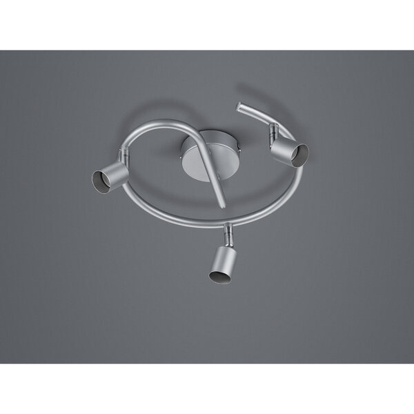 HLW LED LED Plafondspot - Trion Pamo - GU10 Fitting - 3-lichts - Rond - Mat Titaan - Aluminium HLW LED LED Plafondspot - Trion Pamo - GU10 Fitting - 3-lichts - Rond - Mat Titaan - Aluminium