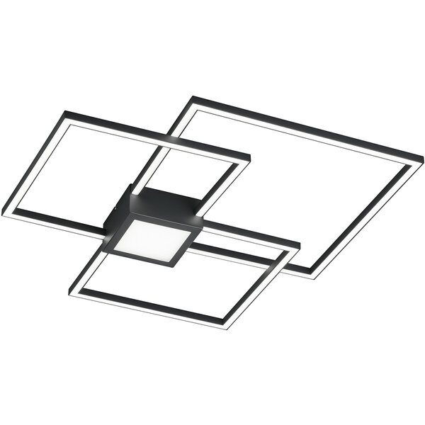 HLW LED LED Plafondlamp - Trion Hydro - 38W - Warm Wit 3000K - Dimbaar - Vierkant - Mat Antraciet - Aluminium HLW LED LED Plafondlamp - Trion Hydro - 38W - Warm Wit 3000K - Dimbaar - Vierkant - Mat Antraciet - Aluminium