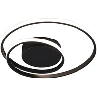 LED Plafondlamp Trion Zobun 22W - 2200lm, Dimbaar, Mat Zwart