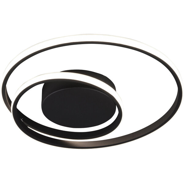 HLW LED LED Plafondlamp - Trion Zobun - 22W - Warm Wit 3000K - Dimbaar - Rond - Mat Zwart - Aluminium HLW LED LED Plafondlamp - Trion Zobun - 22W - Warm Wit 3000K - Dimbaar - Rond - Mat Zwart - Aluminium